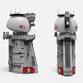 Dual Large Dome Equipment With Number 45 Markings And Industrial Structure Design