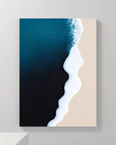 Coastal Landscape Painting With Blue Sea Water White Waves And Sandy Beach 3d model Coastal Landscape Painting With Blue Sea Water White Waves And Sandy Beach 3d model