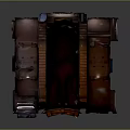 Industrial Metallic Equipment With Complex Structure And Orange Glowing Interior Components