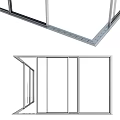 Modern Aluminum Frame Casement Window with Hinged Side Opening and Durable Structure 3d model