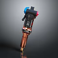 Professional Copper Pneumatic Spray Gun With Black Blue Red Components