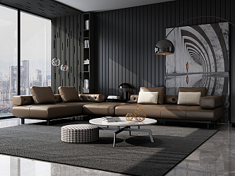 modern living room 3d model