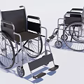 Medical Manual Wheelchairs With Lightweight Metal Frame And Comfortable Black Seats