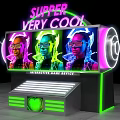Interactive Star Device With Vibrant Neon Lights For Commercial Entertainment 3d model