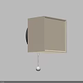 Modern Square Wall Light with Beige Shade and Warm Glow for Home Decoration