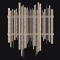Natural Bamboo Wall Decor With Vertical Strips And Modern Minimalist Design