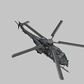 U.S. Navy Military Helicopter With Gray Body And Rotor System Design