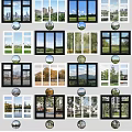 Modern window landscape window 3d model