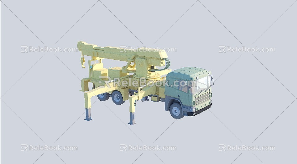 Modern crane truck crane 3d model