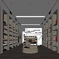 Spacious Modern Liquor Store Interior With Shelves Of Wine And Tobacco Products