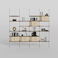 Modern Display Cabinet With Open Shelves Closed Cabinets Books And Decorative Items