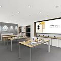 Huawei Retail Store Modern Interior With Product Display Counters And Shelves