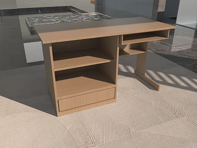 Modern Wooden Wardrobe Design With Open Shelves And Drawer Storage Space 3d model