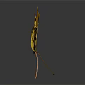 Three Leaves Showing Green to Yellow Color Transition on Dark Background