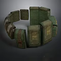 Green Decorative Storage Modules With Labels Forming Circular Living Supplies
