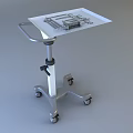 Sturdy Height Adjustable Wheeled Medical Instrument Cart With Tray For Tools