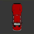 Red Pickup Truck Exterior With Shiny Finish And Crew Cab Design On Black Background