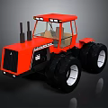 Red Case IH Tractor With Large Tires Black Grille And Cab Design