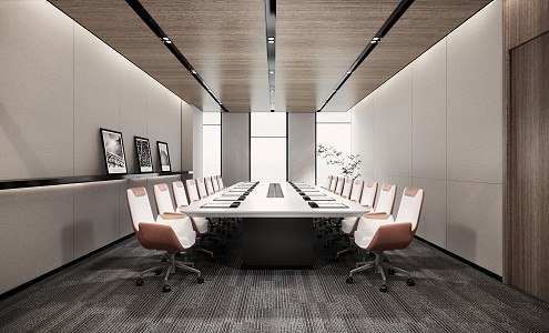 Modern Meeting Room Meeting Table and Chair 3d model