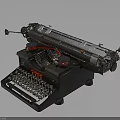 Vintage Mechanical Typewriter With Classic Design And Metal Keyboard Components