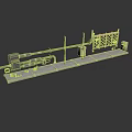 Industrial Process Equipment With Pipes Control Panel Tank And Support Stand