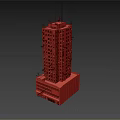 Modern High Rise Building Architectural Design With Multi Storey Structure And Windows 3d model