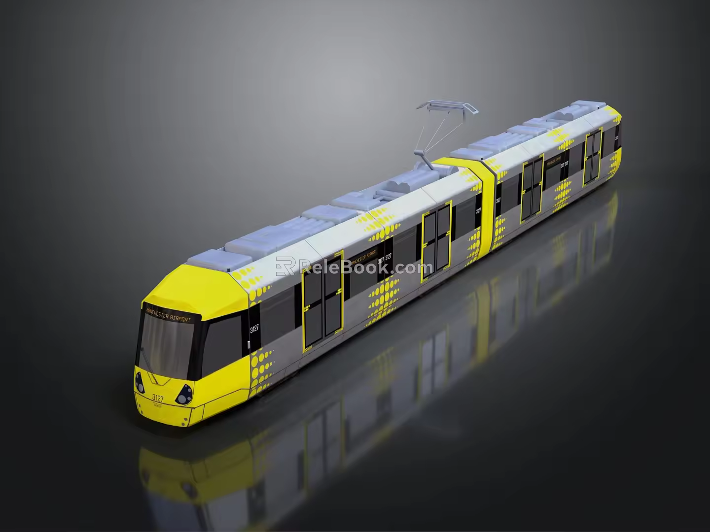 train light rail subway high-speed rail EMU train high-speed train high-speed locomotive EMU 3d model