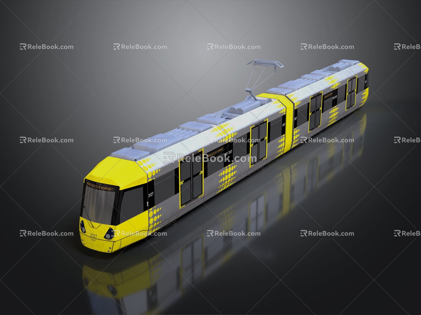 train light rail subway high-speed rail EMU train high-speed train high-speed locomotive EMU 3d model