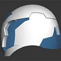 White And Blue Modern Helmet With Stylish Design For Safety And Protection