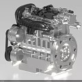 Engine 3D Model Featuring Mechanical Structure With Detailed Components And Technical Design 3d model