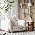 Modern single sofa 3d model