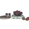 Fresh Purple Figs Halved And Whole In Glass Bowl With Books And Ceramic Plate