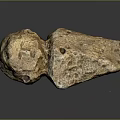 Rough Textured Yellow Stone And Wooden Pieces Displayed On Black Background With Reflection
