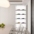 Modern Living Dining Room Interior With White Sofa Glass Dining Chairs And Pendant Light