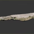 Detailed Geological Profile Model Displaying Rock Layers And Green Vegetation
