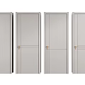 Modern Hinged Door Designs For Home Interior With Different Panel And Handle Styles 3d model