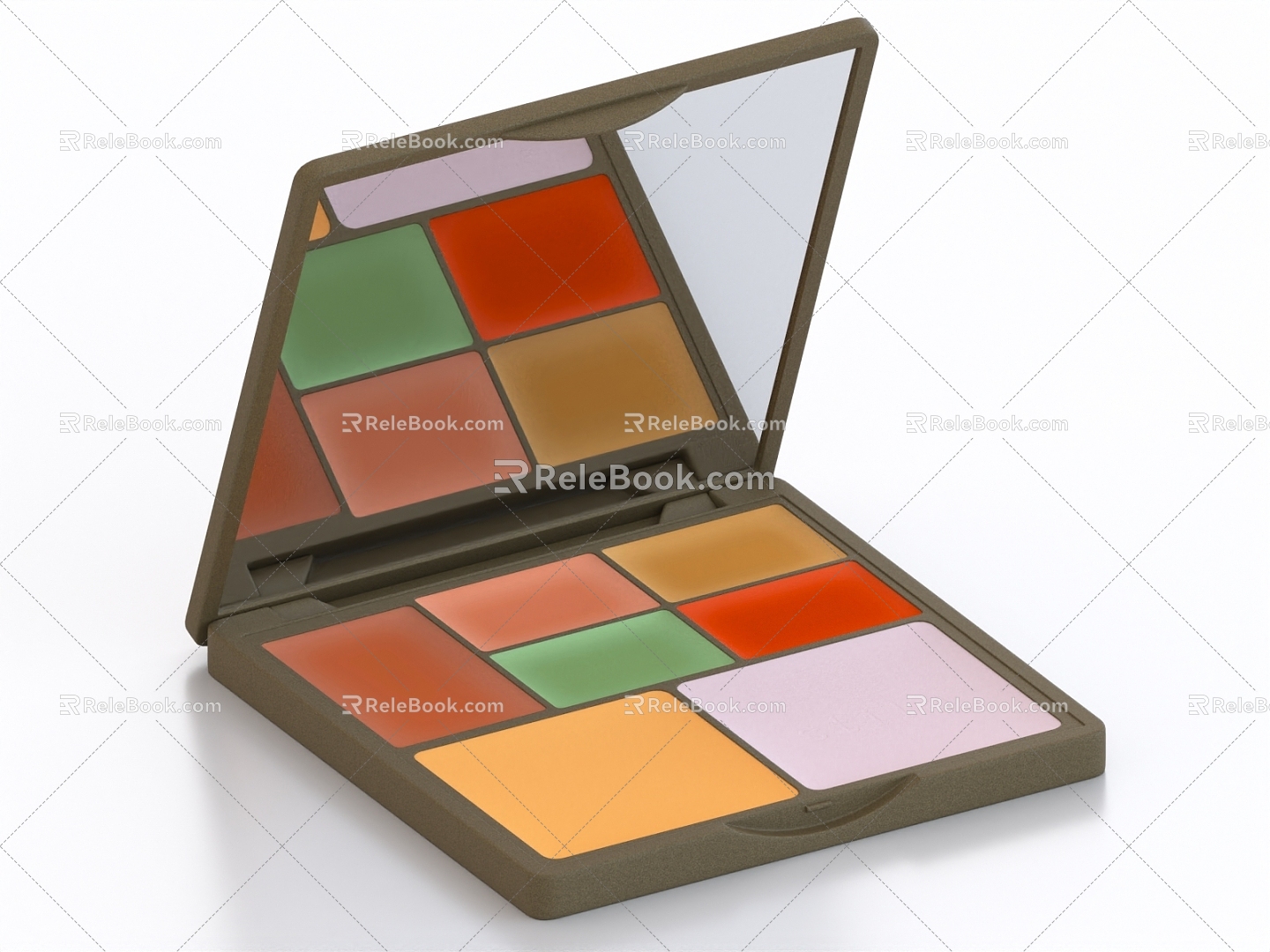 Cosmetic makeup box makeup mirror foundation box 3d model