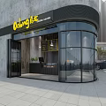 Modern Milk Tea Shop Interior With Bar Counter Fresh Fruits And Menu Boards