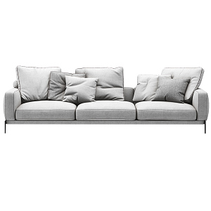 Modern three-seat sofa 3d model