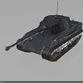 Armored Military Tank With Long Gun Barrel Metal Tracks And Weathered Surface Texture