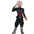 Detailed Anime Doll With Pink Hair Black Clothing Red Belt Hand Gesture And Outstretched Hand