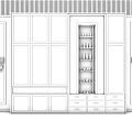 Modern Luxury Wine Cabinet With Glass Doors LED Lighting And Storage Shelves