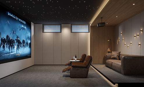 modern video room 3d model