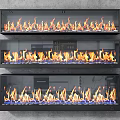 Modern Wall Mounted Fireplaces With Realistic Flame Effects And Contemporary Design 3d model