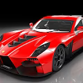 Red Sports Car Featuring Sleek Aerodynamic Design And Black Alloy Wheels
