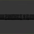 Black Cylindrical Metal Weapon Pair With Tactical Design And Structured Surface 3d model
