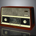 Vintage Red Radio With Gold Accents Black Panel And Control Knobs