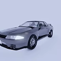 Gray Modern Two Door Sports Car With Sleek Body Lines And Silver Wheels