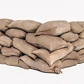 Stacked Pile of Brown Sandbags as Sports Equipment for Training Exercises