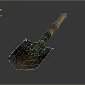 Rusty Old Shovel With Wooden Handle And Weathered Metal Blade